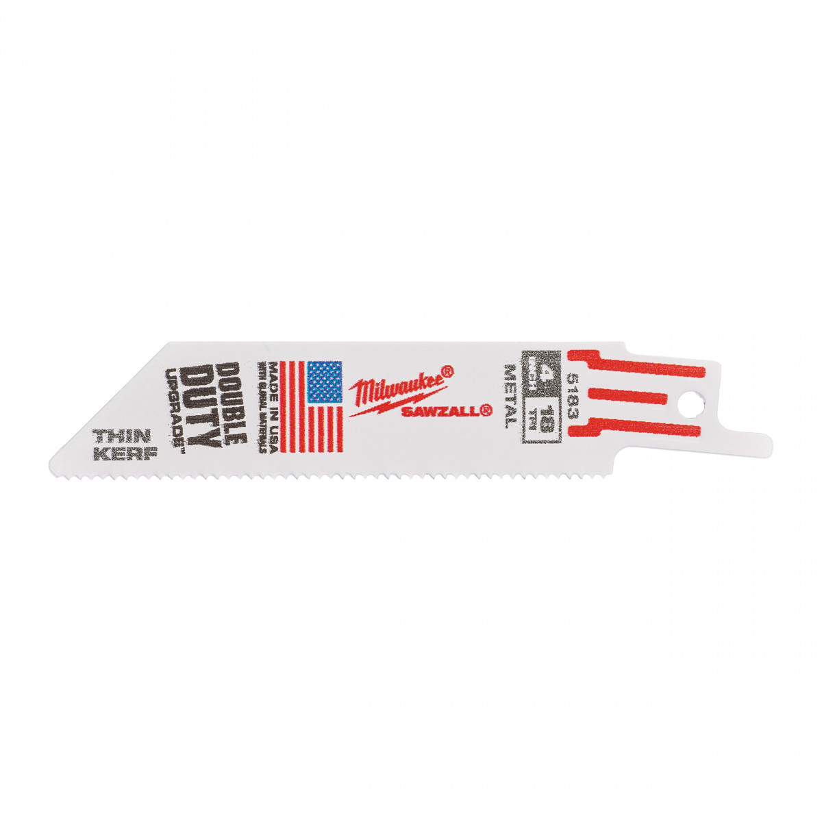 Milwaukee pílové listy na kov THIN KERF 100mm x 18 TPI (5ks)